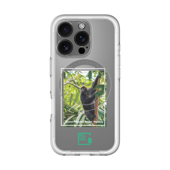 スリムプロテクションプレミアムケース with MagSafe［ Green Future Project - Brown-headed Spider Monkey ］