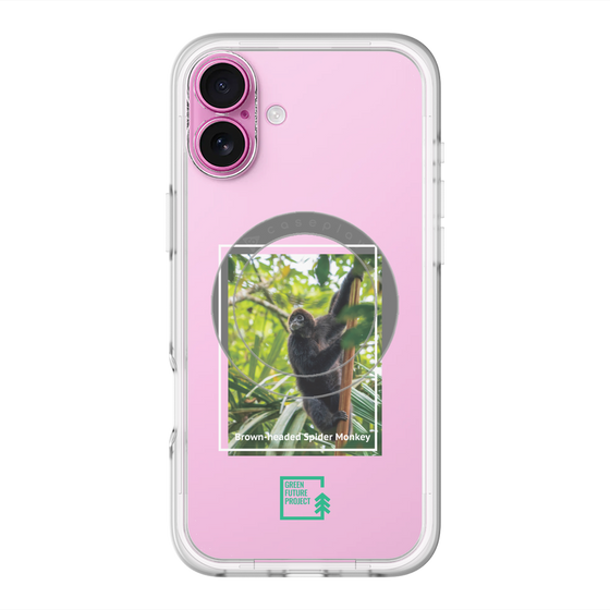 スリムプロテクションプレミアムケース with MagSafe［ Green Future Project - Brown-headed Spider Monkey ］