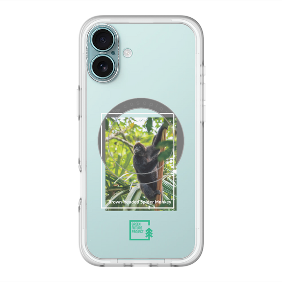 スリムプロテクションプレミアムケース with MagSafe［ Green Future Project - Brown-headed Spider Monkey ］