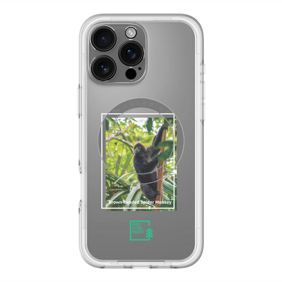 スリムプロテクションプレミアムケース with MagSafe［ Green Future Project - Brown-headed Spider Monkey ］