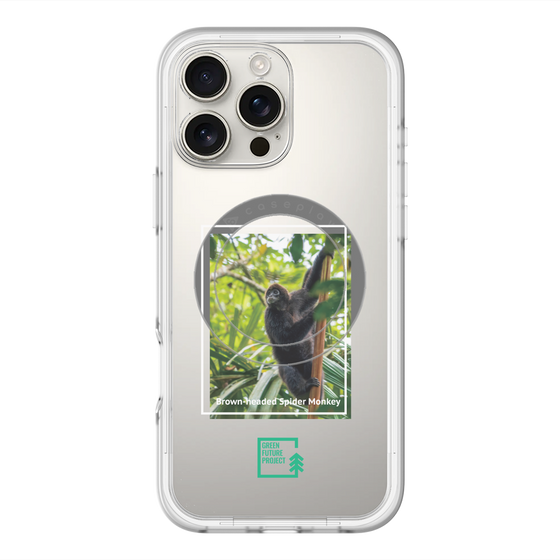 スリムプロテクションプレミアムケース with MagSafe［ Green Future Project - Brown-headed Spider Monkey ］