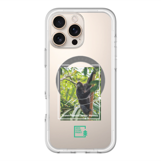 スリムプロテクションプレミアムケース with MagSafe［ Green Future Project - Brown-headed Spider Monkey ］