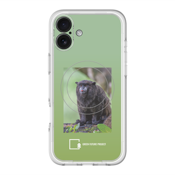 スリムプロテクションプレミアムケース with MagSafe［ Green Future Project - Black-mantled Tamarin ］