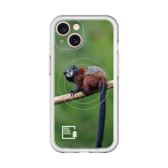 スリムプロテクションプレミアムケース with MagSafe［ Green Future Project - Saddle-backTamarin ］