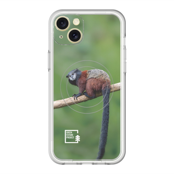 スリムプロテクションプレミアムケース with MagSafe［ Green Future Project - Saddle-backTamarin ］