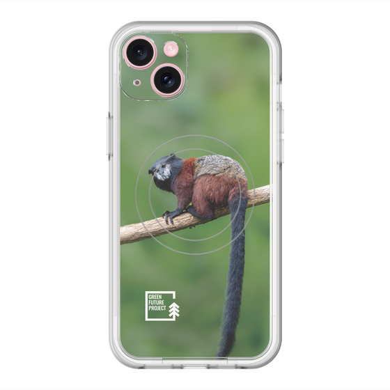 スリムプロテクションプレミアムケース with MagSafe［ Green Future Project - Saddle-backTamarin ］