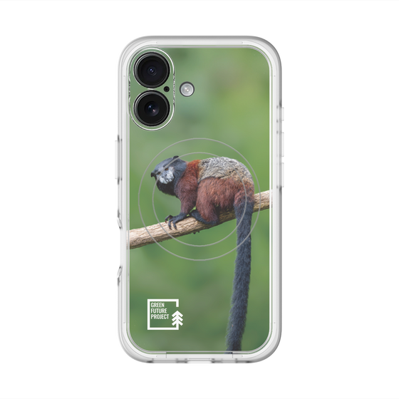 スリムプロテクションプレミアムケース with MagSafe［ Green Future Project - Saddle-backTamarin ］