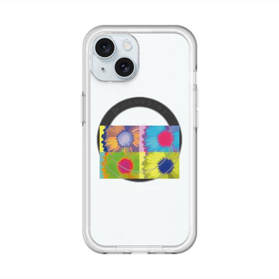 スリムプロテクションプレミアムケース with MagSafe［ LANVIN en Bleu - Flower ］