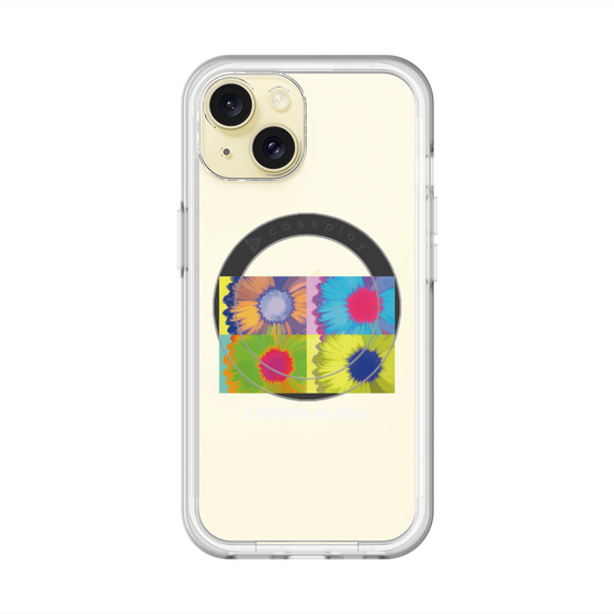スリムプロテクションプレミアムケース with MagSafe［ LANVIN en Bleu - Flower ］