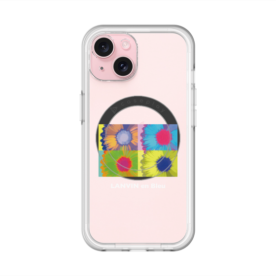 スリムプロテクションプレミアムケース with MagSafe［ LANVIN en Bleu - Flower ］