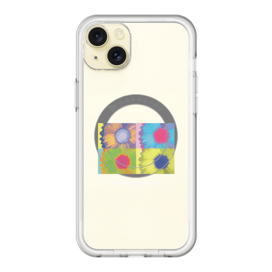 スリムプロテクションプレミアムケース with MagSafe［ LANVIN en Bleu - Flower ］