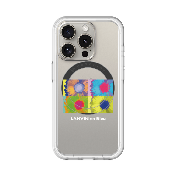スリムプロテクションプレミアムケース with MagSafe［ LANVIN en Bleu - Flower ］