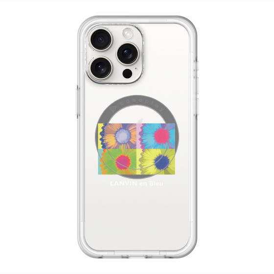 スリムプロテクションプレミアムケース with MagSafe［ LANVIN en Bleu - Flower ］