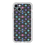 スリムプロテクションプレミアムケース with MagSafe［ LANVIN en Bleu - Flower pattern ］