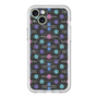 スリムプロテクションプレミアムケース with MagSafe［ LANVIN en Bleu - Flower pattern ］