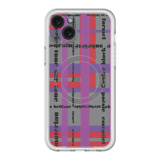 スリムプロテクションプレミアムケース with MagSafe［ LANVIN en Bleu - Plaid ］