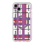 スリムプロテクションプレミアムケース with MagSafe［ LANVIN en Bleu - Plaid ］