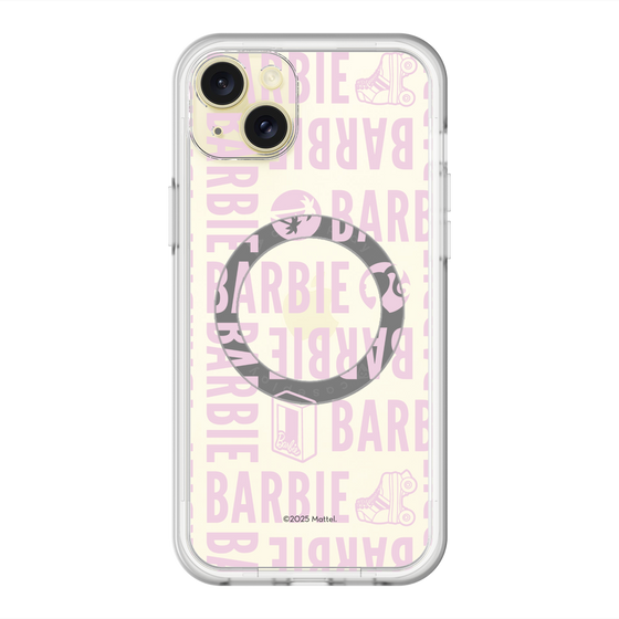 スリムプロテクションプレミアムケース with MagSafe［ Barbie - ロゴパターン3 - クリア ］