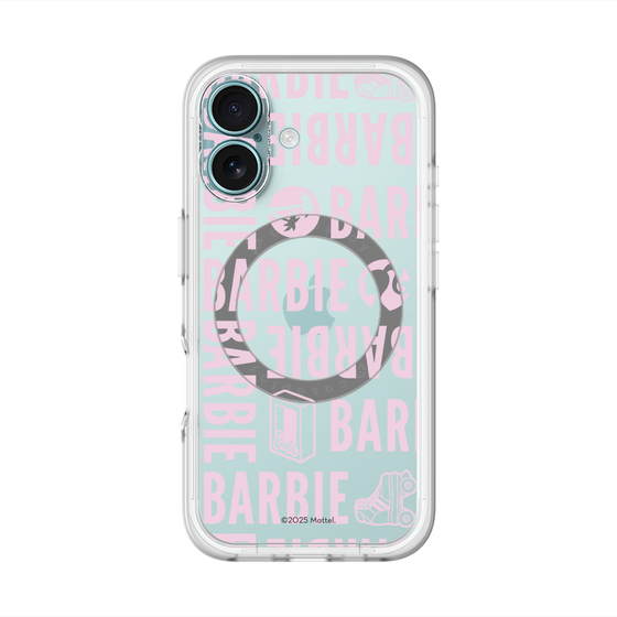 スリムプロテクションプレミアムケース with MagSafe［ Barbie - ロゴパターン3 - クリア ］