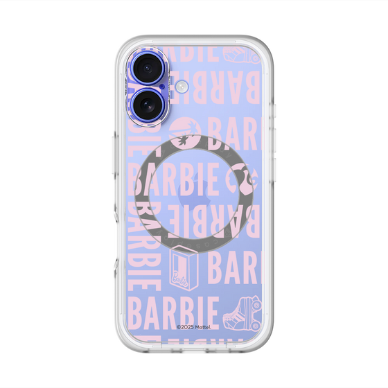 スリムプロテクションプレミアムケース with MagSafe［ Barbie - ロゴパターン3 - クリア ］