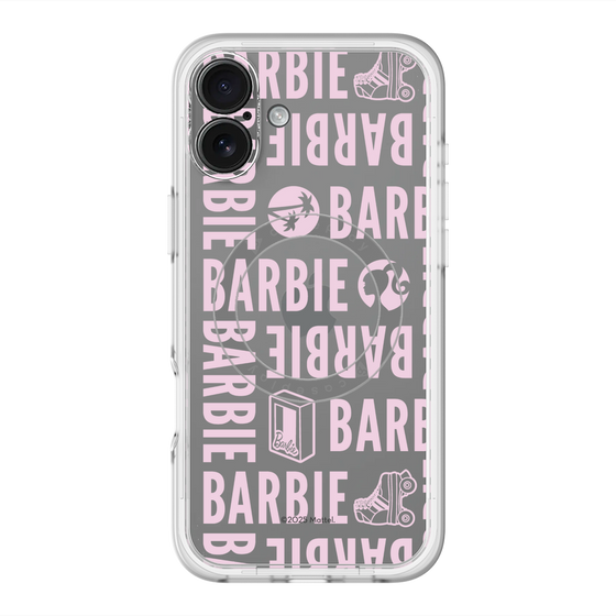 スリムプロテクションプレミアムケース with MagSafe［ Barbie - ロゴパターン3 - クリア ］