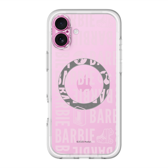 スリムプロテクションプレミアムケース with MagSafe［ Barbie - ロゴパターン3 - クリア ］