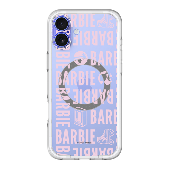 スリムプロテクションプレミアムケース with MagSafe［ Barbie - ロゴパターン3 - クリア ］