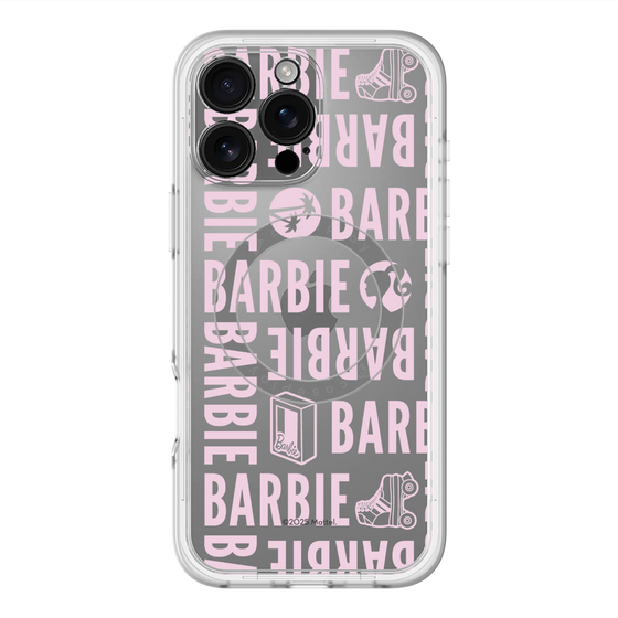 スリムプロテクションプレミアムケース with MagSafe［ Barbie - ロゴパターン3 - クリア ］