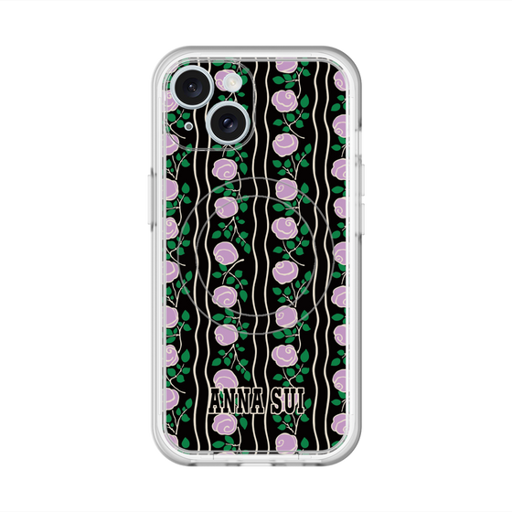 スリムプロテクションプレミアムケース with MagSafe［ ANNA SUI - ROSE STRIPE ］