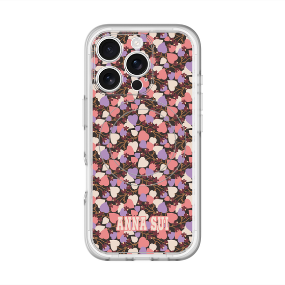 スリムプロテクションプレミアムケース with MagSafe［ ANNA SUI - HEARTS VINE - PINK ］