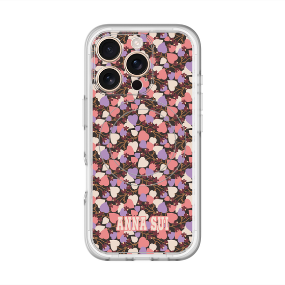 スリムプロテクションプレミアムケース with MagSafe［ ANNA SUI - HEARTS VINE - PINK ］