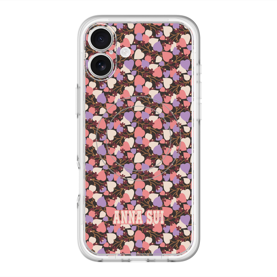 スリムプロテクションプレミアムケース with MagSafe［ ANNA SUI - HEARTS VINE - PINK ］