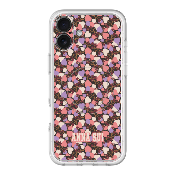 スリムプロテクションプレミアムケース with MagSafe［ ANNA SUI - HEARTS VINE - PINK ］