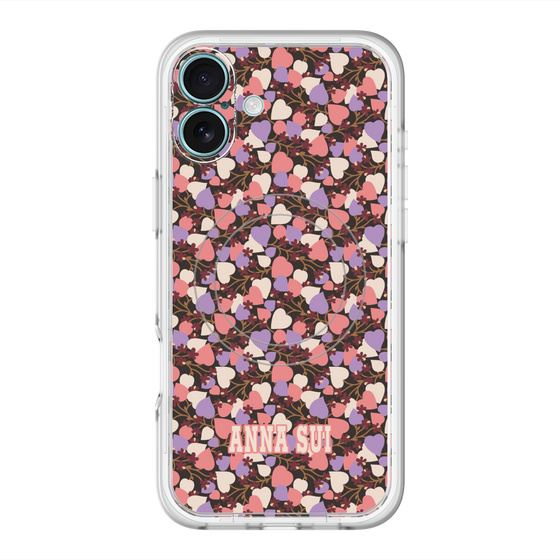 スリムプロテクションプレミアムケース with MagSafe［ ANNA SUI - HEARTS VINE - PINK ］