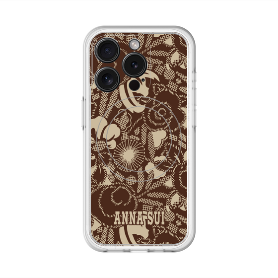 スリムプロテクションプレミアムケース with MagSafe［ ANNA SUI - STITCHED FLORAL ］
