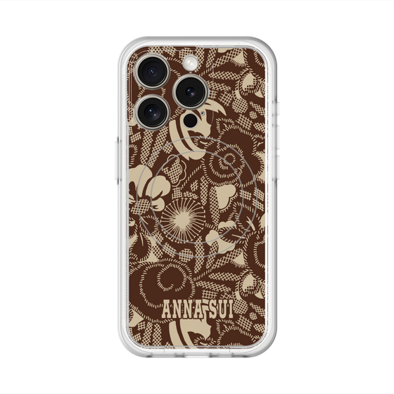 スリムプロテクションプレミアムケース with MagSafe［ ANNA SUI - STITCHED FLORAL ］