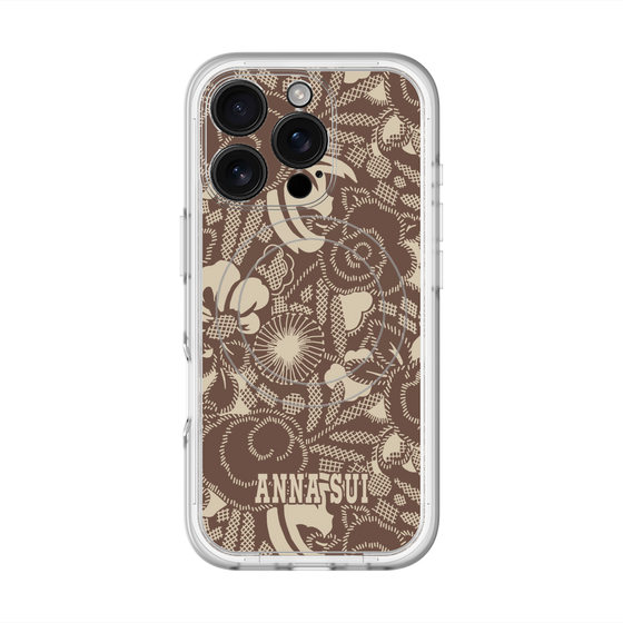 スリムプロテクションプレミアムケース with MagSafe［ ANNA SUI - STITCHED FLORAL ］