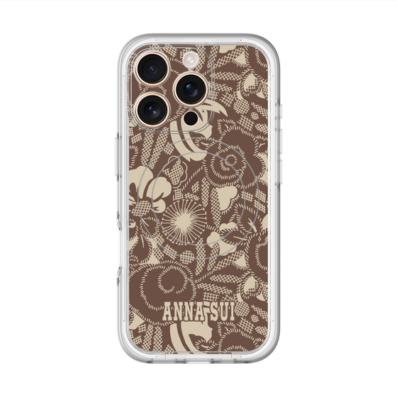 スリムプロテクションプレミアムケース with MagSafe［ ANNA SUI - STITCHED FLORAL ］