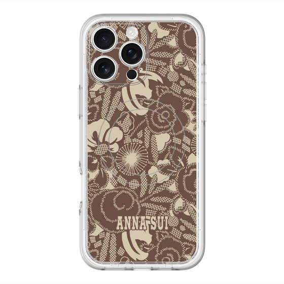 スリムプロテクションプレミアムケース with MagSafe［ ANNA SUI - STITCHED FLORAL ］