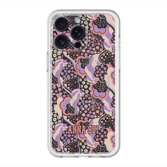 スリムプロテクションプレミアムケース with MagSafe［ ANNA SUI - WAVY CLOUDS ］