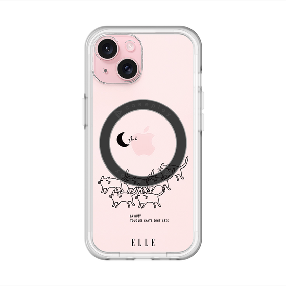 スリムプロテクションプレミアムケース with MagSafe［ ELLE - All cats are grey in the dark ］