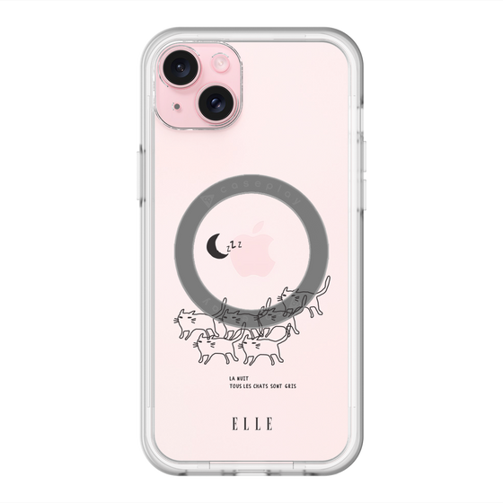 スリムプロテクションプレミアムケース with MagSafe［ ELLE - All cats are grey in the dark ］