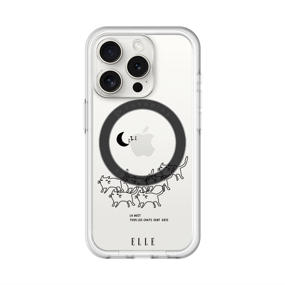 スリムプロテクションプレミアムケース with MagSafe［ ELLE - All cats are grey in the dark ］