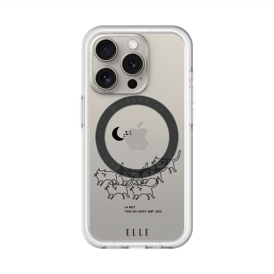 スリムプロテクションプレミアムケース with MagSafe［ ELLE - All cats are grey in the dark ］