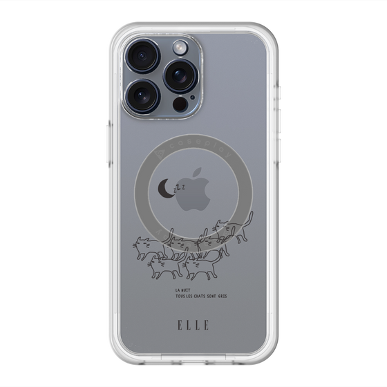 スリムプロテクションプレミアムケース with MagSafe［ ELLE - All cats are grey in the dark ］
