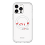 スリムプロテクションプレミアムケース with MagSafe［ ELLE - Let who love me follow me - ホワイト ］