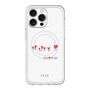 スリムプロテクションプレミアムケース with MagSafe［ ELLE - Let who love me follow me - ホワイト ］