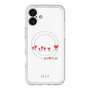 スリムプロテクションプレミアムケース with MagSafe［ ELLE - Let who love me follow me - ホワイト ］