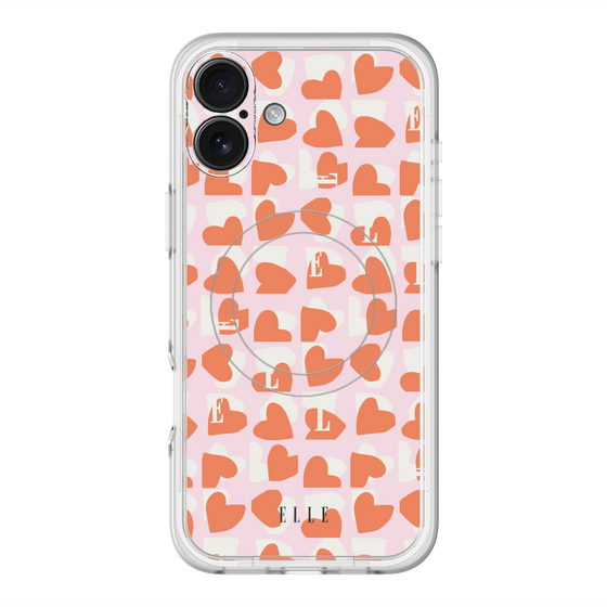 スリムプロテクションプレミアムケース with MagSafe［ ELLE - Saint Valentin - ペールピンク ］