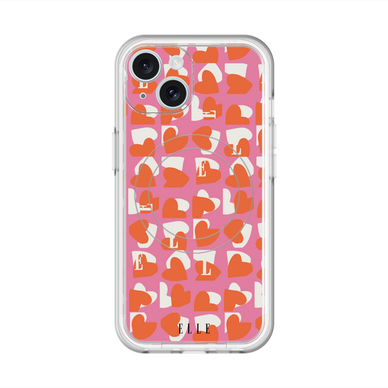 スリムプロテクションプレミアムケース with MagSafe［ ELLE - Saint Valentin - ピンク ］